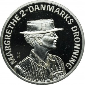 Dánsko, Margaret II, 200 korún Kodaň 1990 - 50. narodeniny kráľovnej Margrethe II