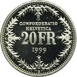 Switzerland, 20 Francs Bern 1999 B - 150th anniversary of the Swiss Post