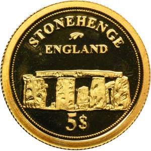 Fidži, Elizabeth II, 5 dolárov 2006 - Stonehenge