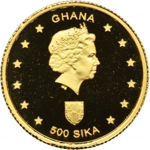 Ghana, 500 Sika 2002 - fenická loď