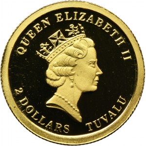 Tuvalu, Elizabeth II, 2 Dollars 2010 - Sea Horse
