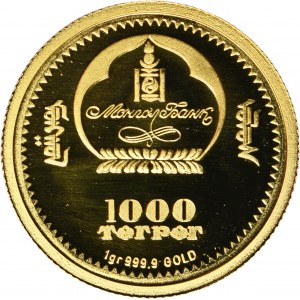 Mongolsko, 1 000 Tugrik 2007 - Čingischán