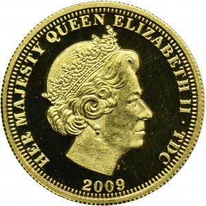 Tristan da Cunha, Elizabeth II, 1 Crown 2009 - Charles Darwin