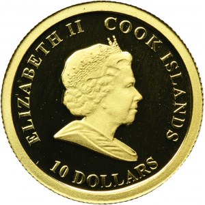 Cookove ostrovy, Elizabeth II, 10 dolárov 2008 - James Cook