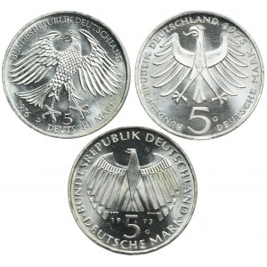 Set, Germany, FRG, 5 Mark (3 pcs.)