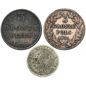 Set, 3 groschen 15 kopeck = 1 zloty (3 pcs.)