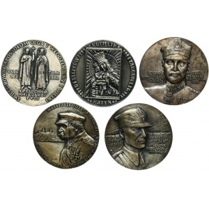 Sada, Komunistická a Třetí republika, medaile (5 ks)