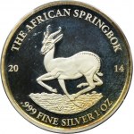 Gabon, 1.000 Francs 2014 - The African Springbok Series