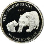 Gabon, 1 000 CFA frankov 2015 - Čínska panda