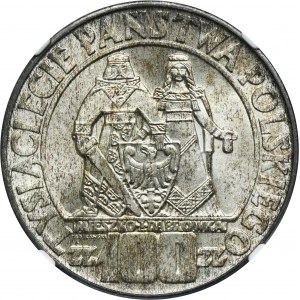 100 zlotých 1966 Mieszko i Dąbrówka - NGC MS66
