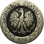 Odznak ochrany štátnej pokladnice spolu s legitimáciou úradníka Kazimierza Goleckého vedúceho Štátnej pokladnice v Grudziadzu
