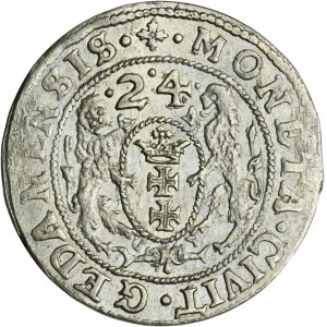 Sigismund III Vasa, 1/4 Thaler Danzig 1624/3 - PR•