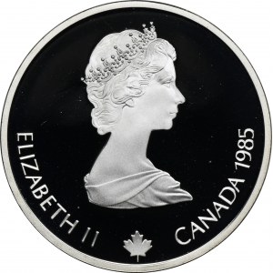 Kanada, Elizabeth II, 1 dolar Ottawa 1985 - Calgary 1988, alpské lyžování