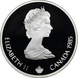 Kanada, Elizabeth II, 1 dolár Ottawa 1985 - Calgary 1988, alpské lyžovanie