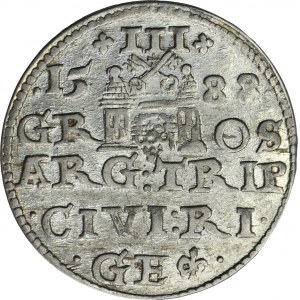 Žigmund III Vasa, Trojak Riga 1588 - ROTH, malá hlava