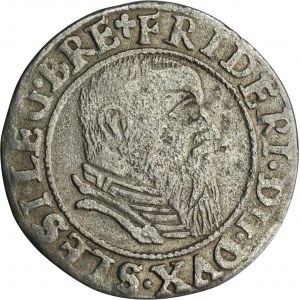 Sliezsko, Legnicko-Brzesko-Wołowo, Fridrich II, legnický groš 1544 - RARE