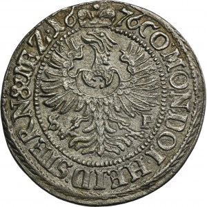 Slezsko, knížectví Olešnické, Sylvius Frederick, 3 Krajcary Olesnica 1676 SP