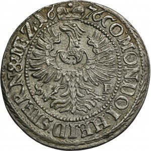 Silesia, Duchy of Oels, Silvius II Friedrich, 3 Kreuzer Oels 1676 SP