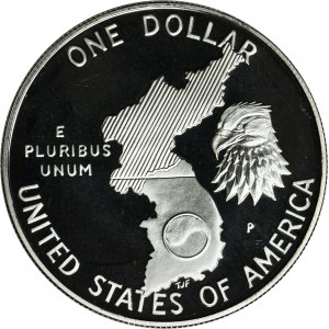 USA, 1 Dollar Philadelphia 1991 P - 38th Anniversary of the Korean War