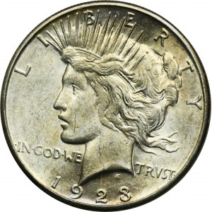 USA, 1 dolar Philadelphia 1923 - Mír