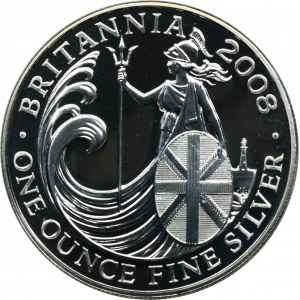 Velká Británie, Alžběta II, 2 libry 2008 Britannia - 1 oz.