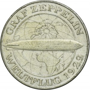 Germany, Weimar Republic, 5 Mark Berlin 1930 A - Graf Zeppelin