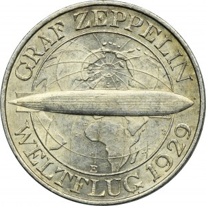 Germany, Weimar Republic, 3 Mark Muldenhütten 1930 E - Graf Zeppelin