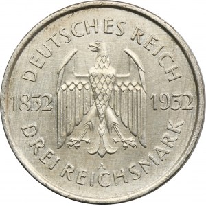 Germany, Weimar Republic, 3 Marks Berlin 1932 A