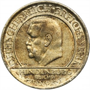 Germany, Weimar Republic, 3 Mark Munchen 1929 D - Weimar Oath