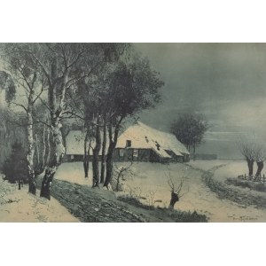 Herman THIELE (1867-?), Nokturn zimowy,  ok. 1910