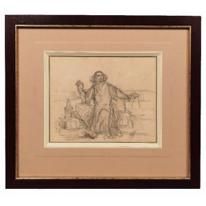 Jan  MATEJKO (1838-1893), Mikołaj Kopernik - Szkic do obrazu:  „Astronom Kopernik, czyli rozmowa z Bogiem”, 1873