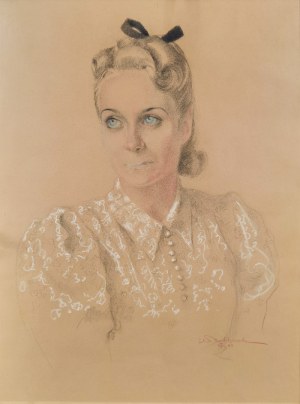 Aniela (Lela) PAWLIKOWSKA (1901-1980) , Portret pani K., 1940