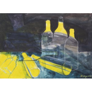 Dominika Sergiej, Nature morte avec bouteilles, 2021