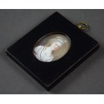 Miniatura “Portret młodej kobiety”, ok. 1790 r. gwasz na kości, Polska?