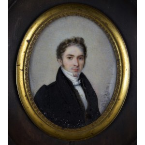 Charles Blondel (XIX w.), Miniatura „Portret młodego mężczyzny”, 1828 r.