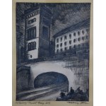 „Warszawa - Tunel Trasy W-Z”, grafika, sygnowana, lata 50-te.