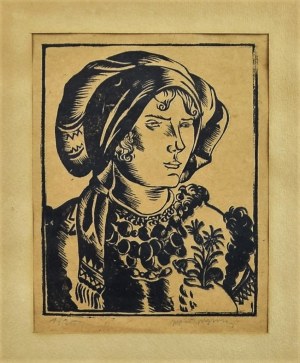 Wacław Wąsowicz (1891-1942), “Hucułka”, 1925 r. drzeworyt;