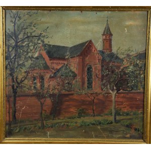 „Widok na kościół”, Polska?, 1909 r. A.N.