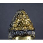 Sitting Buddha, gilded bronze, China, 20th century.