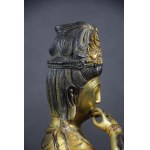 Sitting Buddha, gilded bronze, China, 20th century.