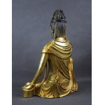 Sitting Buddha, gilded bronze, China, 20th century.