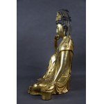 Sitting Buddha, gilded bronze, China, 20th century.