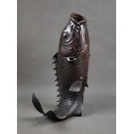 Wazon w formie ryby “Karp Koi”, brąz, Japonia, Meiji, XIX/XX w.