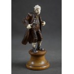 Dwie figurki „Kloszardzi”, drewno, kość, ok. 1880 r. Niemcy;