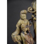 Rzeźba “Dwie boginie”, kamień steatyt, Chiny, dynastia Qing, XIX w.