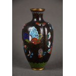 Wazonik „Motyle”, cloisonne, Japonia, Meiji;