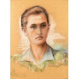 Józef KIDOŃ (1890 - 1968), Portret młodzieńca, 1943
