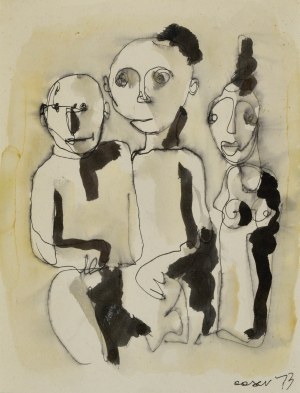 Otto AXER (1906-1983), Trzy postacie, 1973