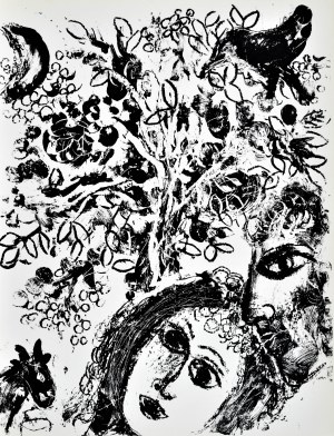 Marc CHAGALL (1887 - 1985), Le couple devant l'arbre