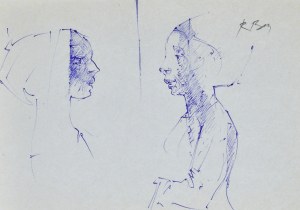 Roman BANASZEWSKI (1932-2021), Popiersie kobiety z prawego oraz lewego profilu